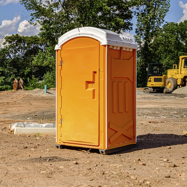 how often are the portable toilets cleaned and serviced during a rental period in Parrish